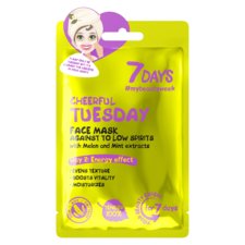 Chinese Sheet Face Mask Energy Effect 7DAYS My Beauty Week Cheerful Tuesday 28g